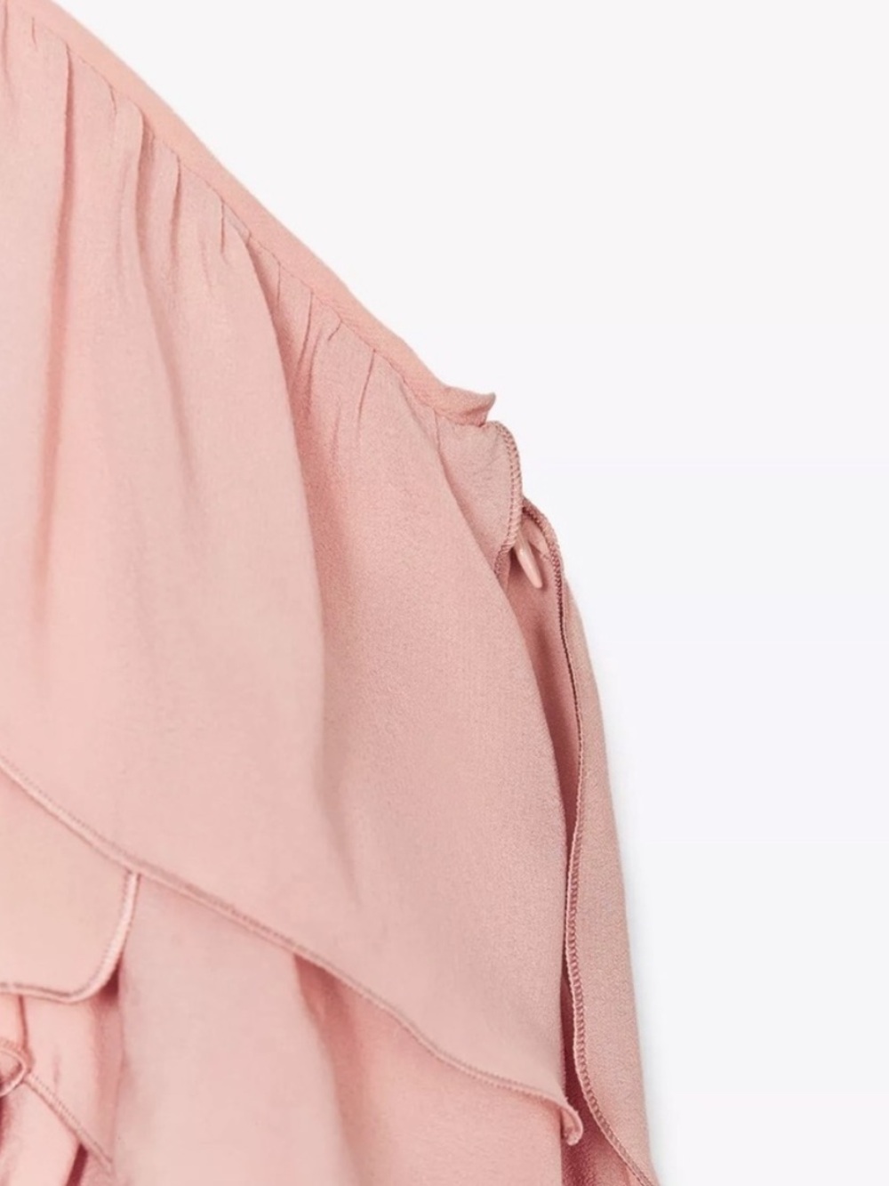 Zara Collection Blush Pink Ruffled Mini Dress - Picture 8 of 8